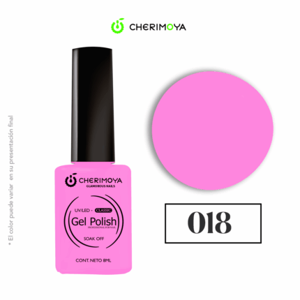 Esmalte permanente 8 ml color 018 Cherimoya