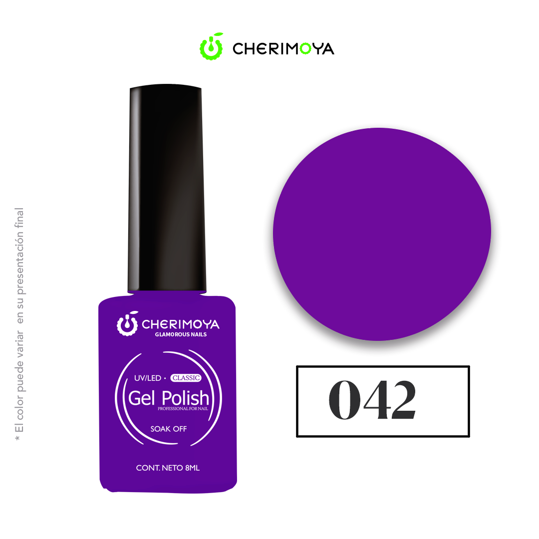 7805250220429.png Esmalte permanente 8 ml color 042 Cherimoya - Imagen 1