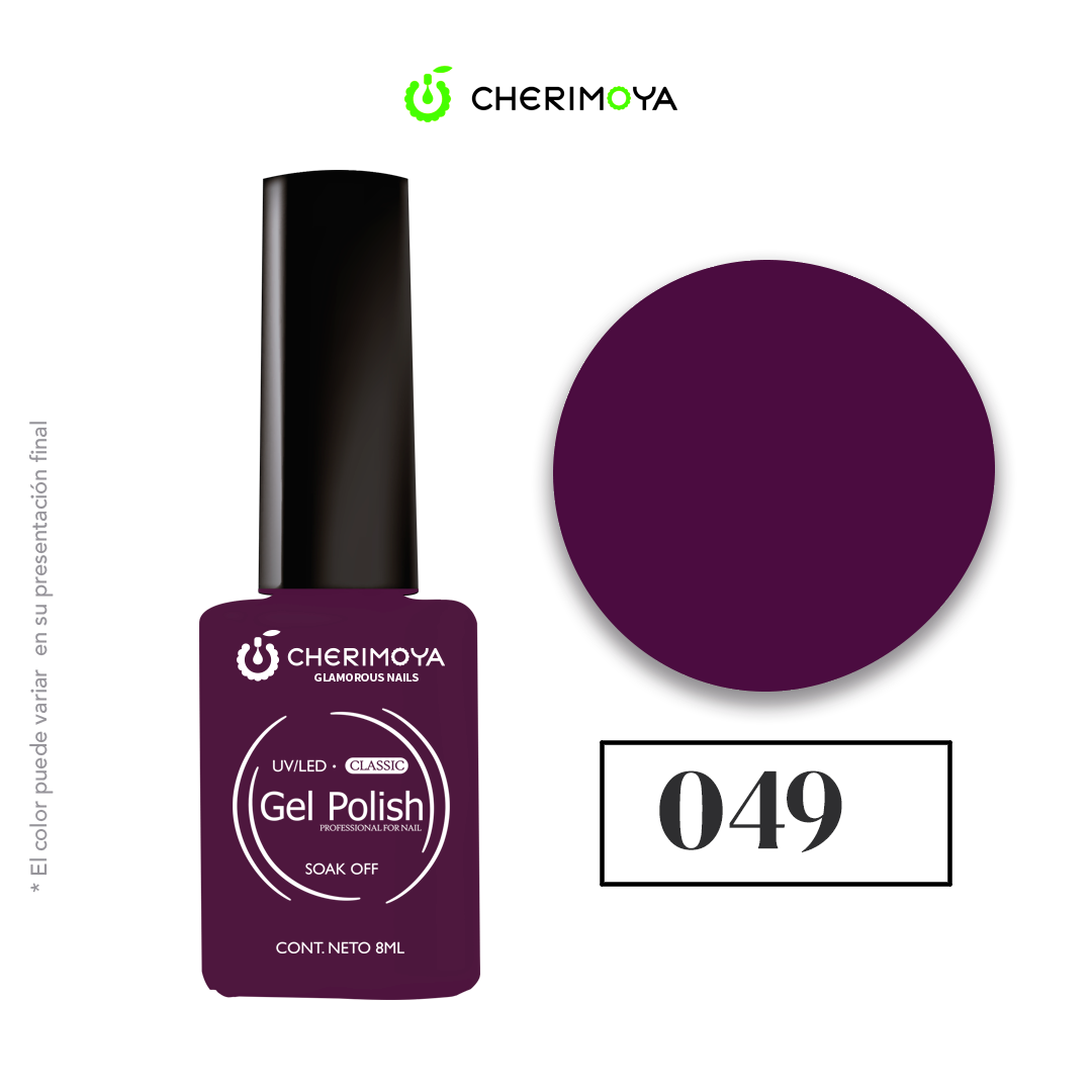7805250220498.png Esmalte permanente 8 ml color 049 Cherimoya - Imagen 1