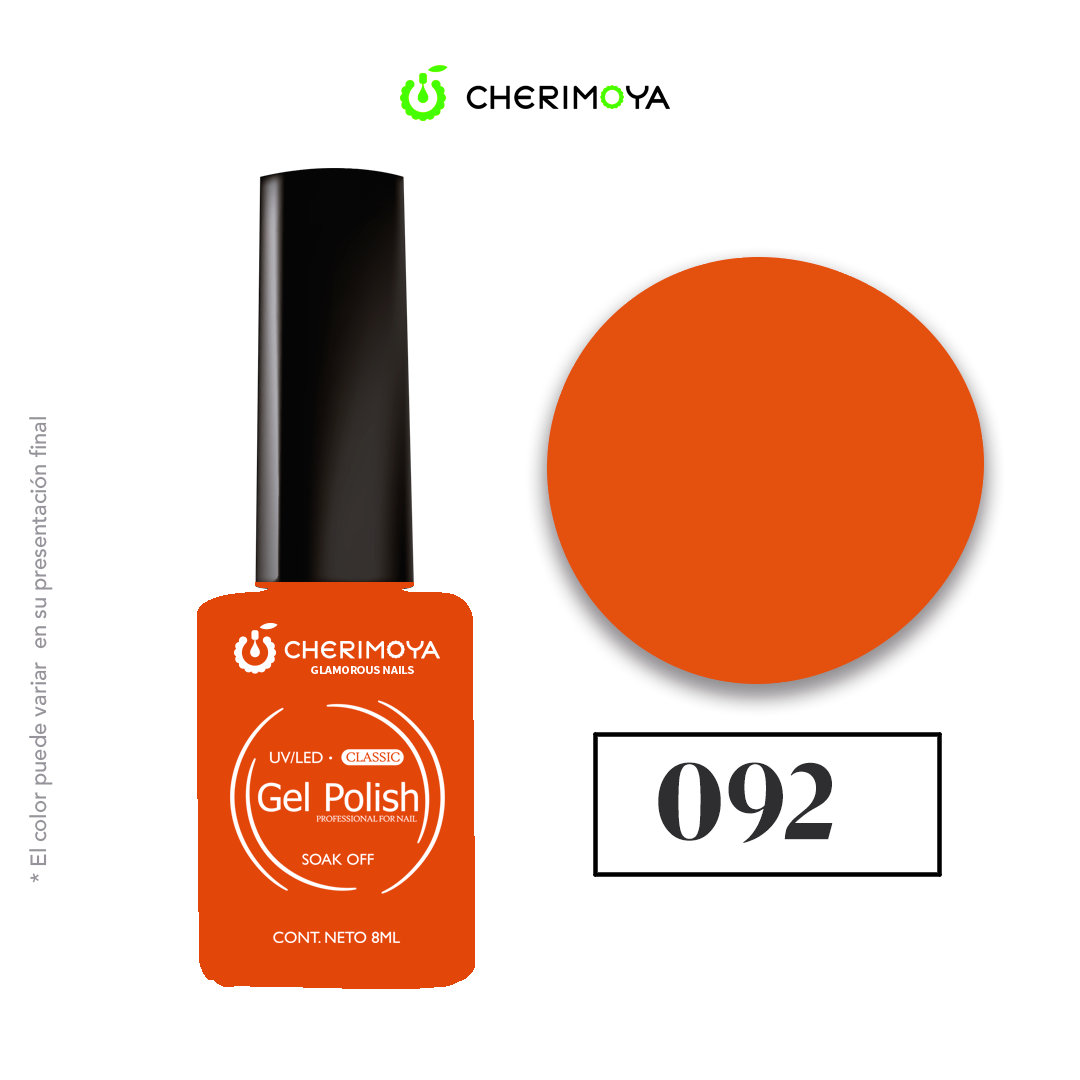 7805250220924.png Esmalte permanente 8 ml color 092 Cherimoya - Imagen 1