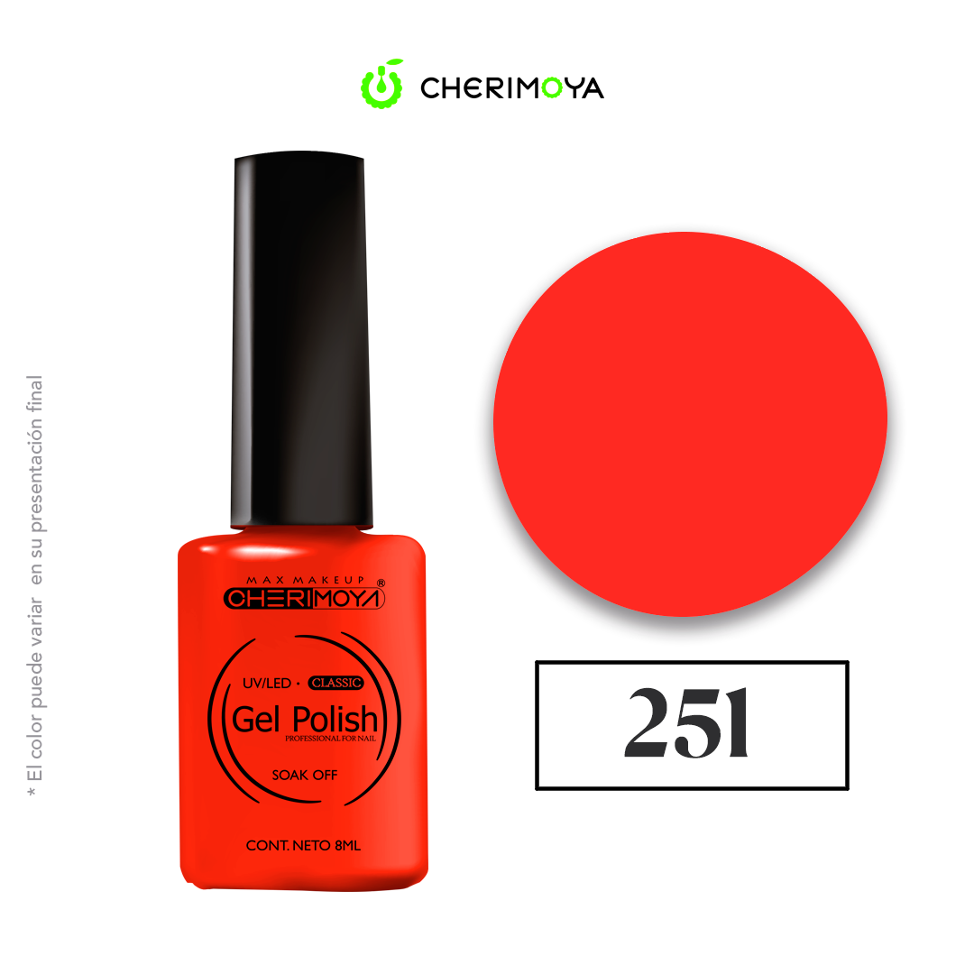 7805250222515.png Esmalte permanente 8 ml color 251 Cherimoya - Imagen 1
