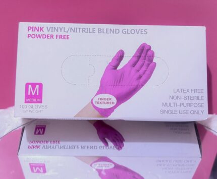 Guantes de latex rosado 100 unidades